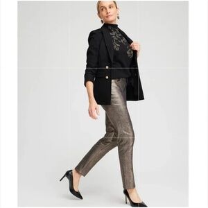 Chico's Snake-Embossed Ankle Pant—EUC!